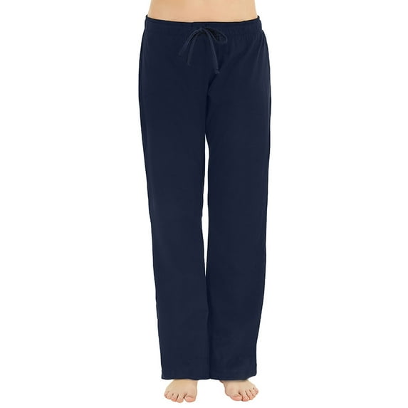 U2SKIIN Womens Cotton Pajama Pants, Soft Lounge Lightweight Sleep Pj Bottoms,(Navy,M)
