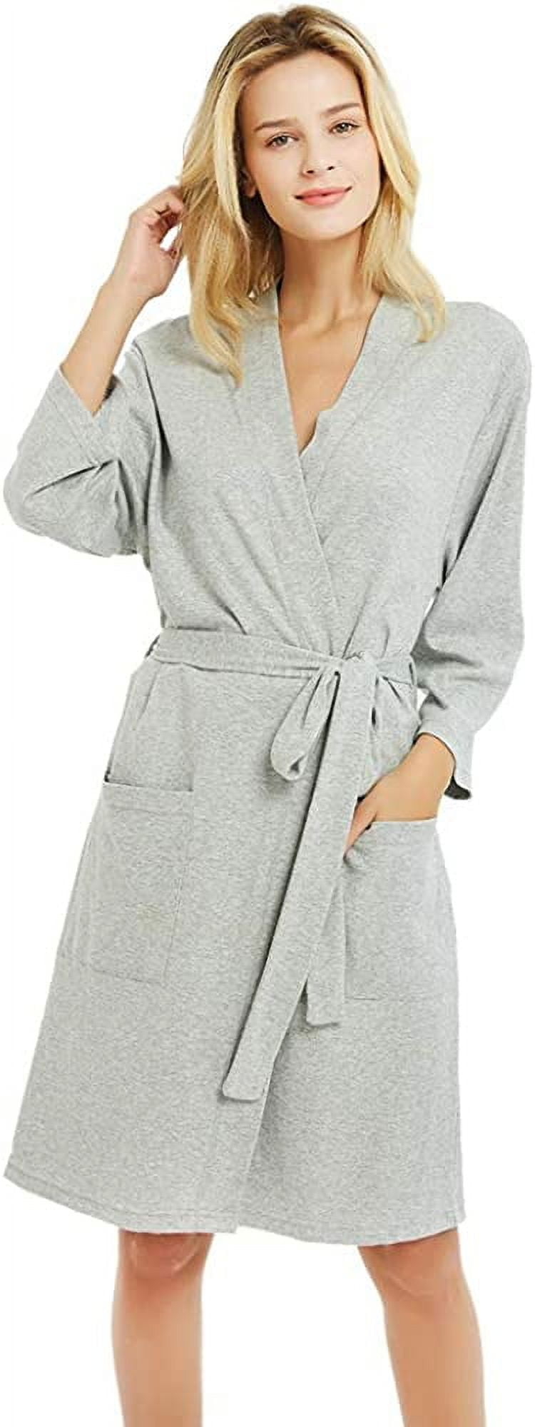 U2SKIIN Womens Cotton Robes, Lightweight Robes for Women with 3/4