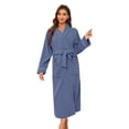 thumbnail image 1 of U2SKIIN Womens Fleece Robes, Cozy Warm Bathrobes Soft Loose Loungewear,(Blue,2XL-3XL), 1 of 2