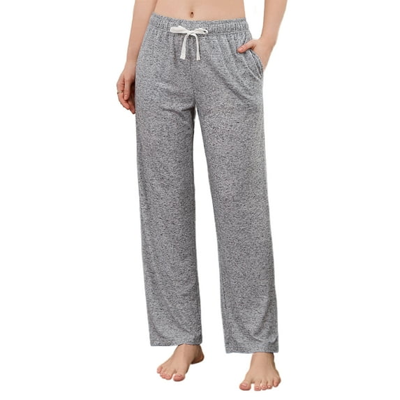 U2SKIIN Womens Pajama Pants, Soft Lightweight Lounge Sleep Pants with Pockets Casual Pj Bottoms (Dark Grey Mel., L)
