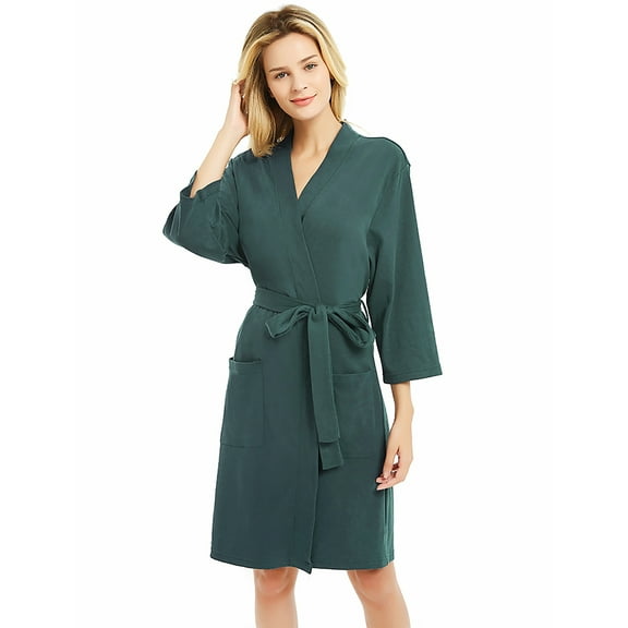U2SKIIN Womens Robes, Soft Spa Knit Bathrobe Lightweight Loungewear,(Teal Blue,S)