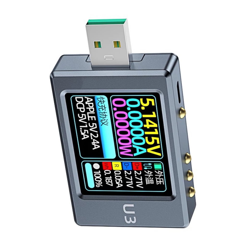 U3 USB Tester Current Voltage Meter QC5 PD3.0 2.0 Fast Charging ...