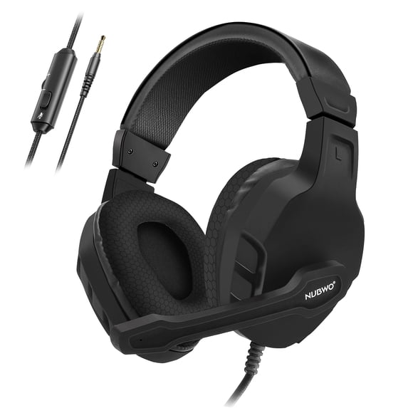 U3 Wired Gaming Headset with Mic Clear Call fit for PC, PS4, PS5, Xbox 1, Mac, Switch, Lightweight Over-Ear Gaming Headphones with in-Line Control