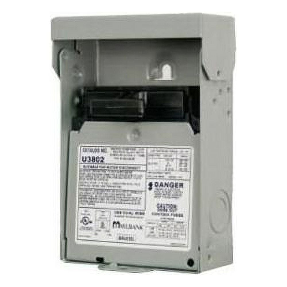 U3802 2 Pole 1 Phase NonFusible Air Conditioner Disconnect Switch 240
