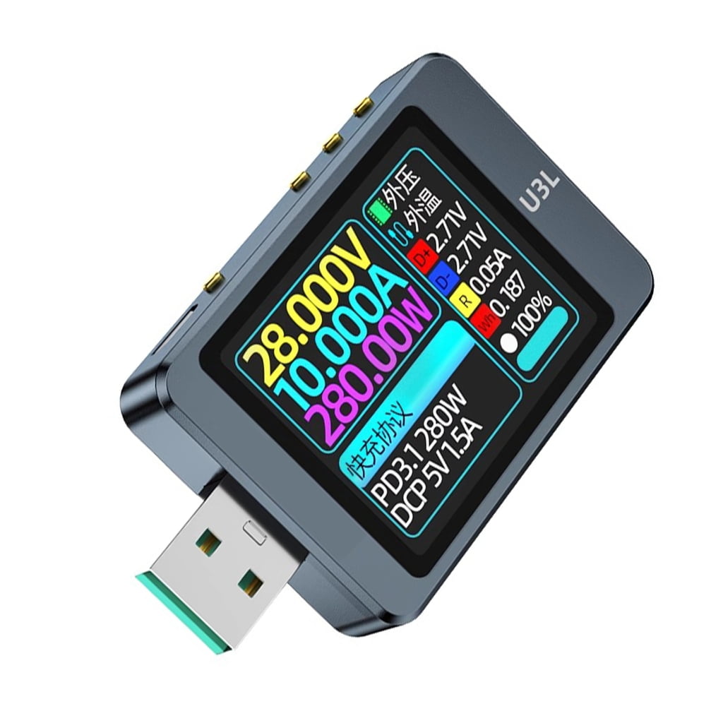 U3L USB Voltage Ampere Meter Power Capacity PD3.0Fast Charging Protocol