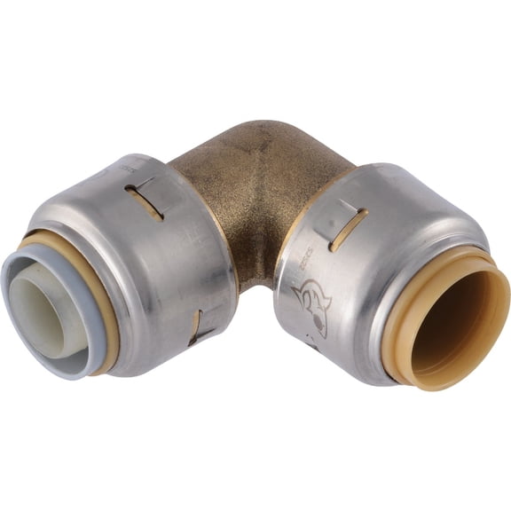 Cash Acme U4248LFA Brass Push Polybutylene Conversion Elbow Fitting, 90-Degree, 1/2-In. - Quantity 6 Residential Use, Standard Application