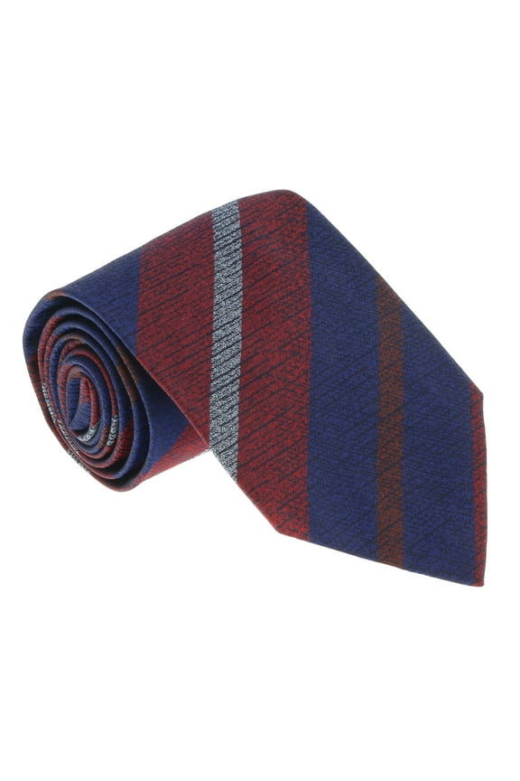 U5068 Red/Blue Awning 100% Silk Tie