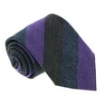 thumbnail image 1 of U5120 Grey/Purple Awning 100% Silk Tie, 1 of 3
