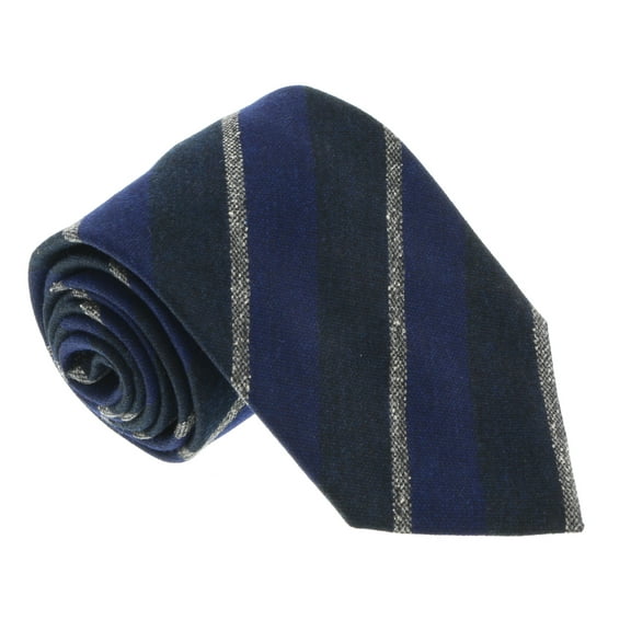 U5121 Navy/Grey Repp 100% Silk Tie