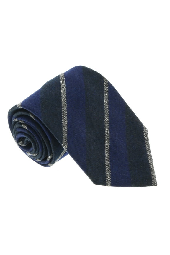 U5121 Navy/Grey Repp 100% Silk Tie