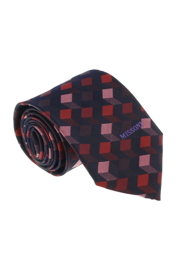 U5562 Red/Pink Abstract 100% Silk Tie