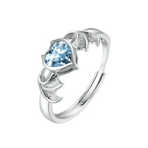 925 Sterling Silver Blue Synthetic Opal Rounded Wings Butterfly Ring ...