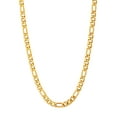 thumbnail image 1 of U7 Figaro Chain for Mens Stainless Steel 5MM 24 Inch Men Women 14K Gold Plated Chain Necklace Birthday Gift, 1 of 8