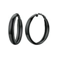 thumbnail image 1 of U7 Hoop Earring for Women Chunky Stainless Steel Earring Black Hoop Earring Jewelry Christmas Birthday Gift for Daughter Wife, 40mm, 1 of 8
