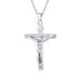 thumbnail image 1 of U7 Sterling Silver Cross Necklace Jesus Crucifix INRI Cross Pendant for Men Women Christmas Day Gift, 1 of 9