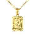 thumbnail image 1 of U7 Initial Monogram Necklace for Men Women Letter A 14K Gold Plated Pendant Script Name Jewelry Gift for Birthday Christmas, 1 of 8