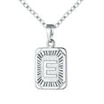 thumbnail image 1 of U7 Initial Monogram Necklace Letter Pendant E Platinum Plated for Women Men,Square Capital Resizable Chain, 1 of 8