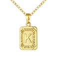 thumbnail image 1 of U7 Initial Monogram Necklace for Men Women Letter K 14K Gold Plated Pendant Script Name Jewelry Gift for Birthday Christmas, 1 of 7