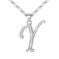 thumbnail image 1 of U7 Initial Necklace for Women Platinum Plated CZ Crystal Letter Y Pendant Necklace Name Chain Dainty Personalized Birthday Mother's Day Gift Jewelry for Mom Wife Friend, 1 of 8
