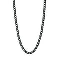 thumbnail image 1 of U7 Black Cuban Necklace for Men Stainless Steel Curb Chain Jewelry 3mm 30 Inch Fashion Gift for Son Husband, 1 of 9