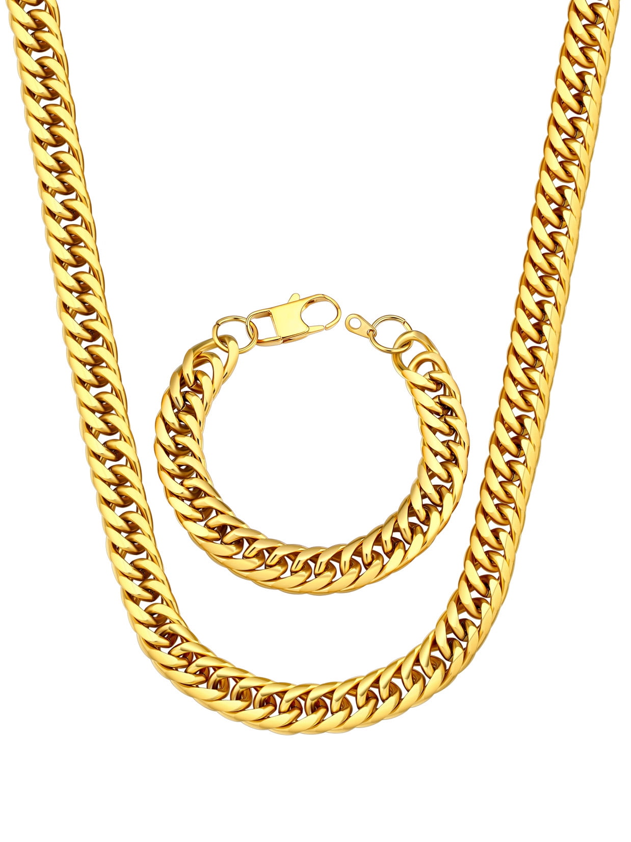 U7 Stainless Steel Chunky Miami Franco Cuban Chain for Men Necklace ...