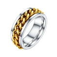 thumbnail image 1 of U7 Ring for Men Women Hip Pop 14K Gold Plated Spinner Rings Fashion Jewelry Gift Thumb Ring Size 13, 1 of 8