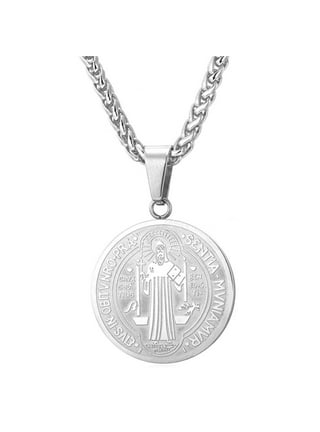 Medalla San Benito L Plata 12199 - Joyas y Relojes