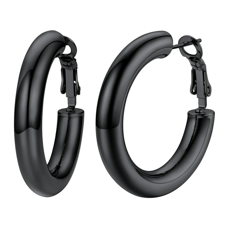 Hoop Earrings 30mm Stainless Steel Post Hoop Earrings 30mm Stainless Steel Post