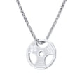 thumbnail image 1 of U7 Stainless Steel Men Pendant Necklace Fitness Dumbbell Silver Weight Plate Mens Chain Pendant Jewelry Birthday Gift for Son, 1 of 7