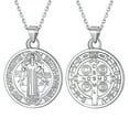 U7 Sterling Silver Saint Benedict Pendant Necklace, Unisex, Catholic ...