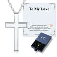 thumbnail image 1 of U7 To My Love Dainty Cross Necklace for Women Valentine Mother's Day Jewelry for Her 18 Inch Pendant Necklace with Gift Card, 1 of 8