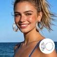 thumbnail image 1 of U7 Hoop Earrings for Women 60MM Chunky Stainless Steel Silver Hoop Earring Jewelry Gift for Mother Daughter Wife Teens, 1 of 6
