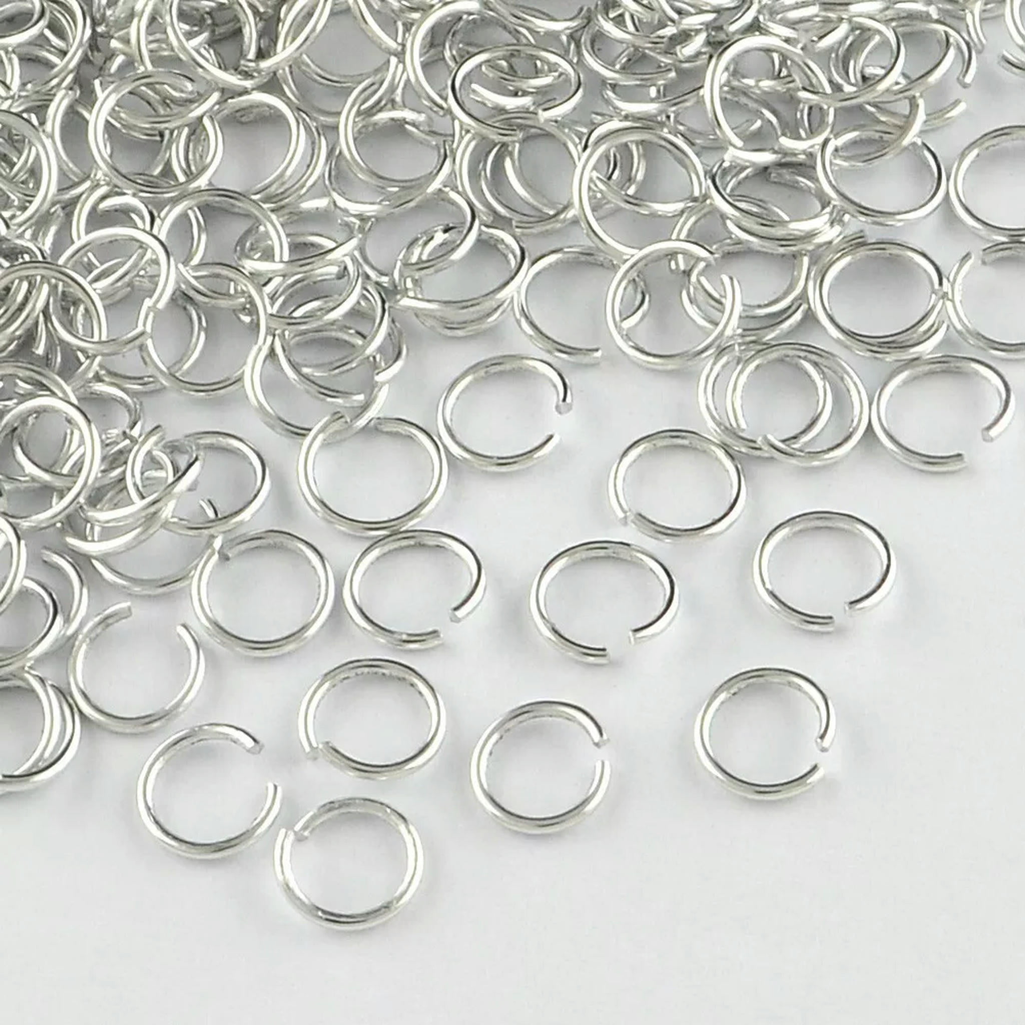 U8MO 1,000 g 20 Gauge Silver Aluminum Wire Open Jump Rings Jewelry Findings 6x0.8mm