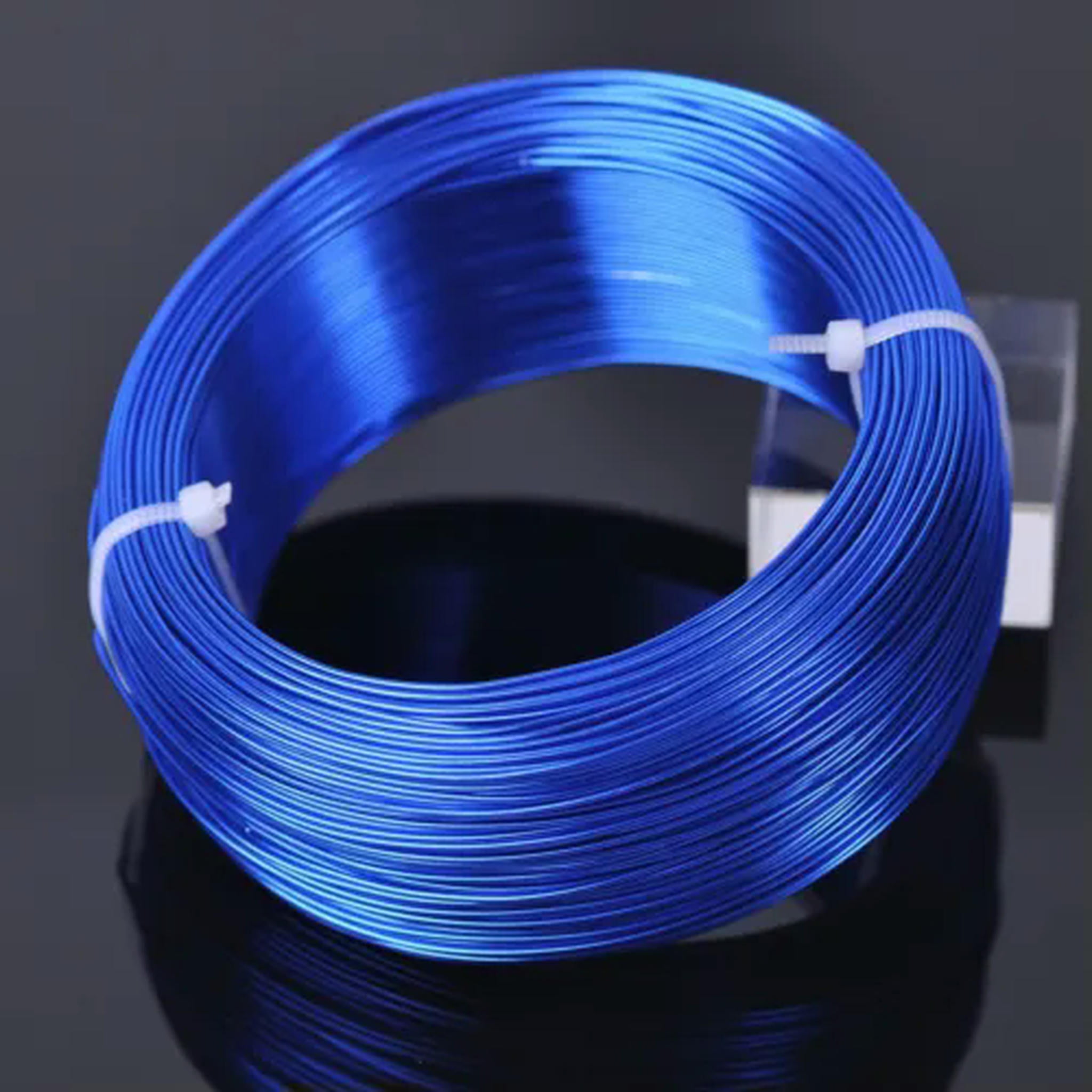 U8MO 1/1.5/2/2.5/3mm Soft Metal Aluminium Craft Beading Wire Cord Wholesale DIY-1mm-Deep Blue