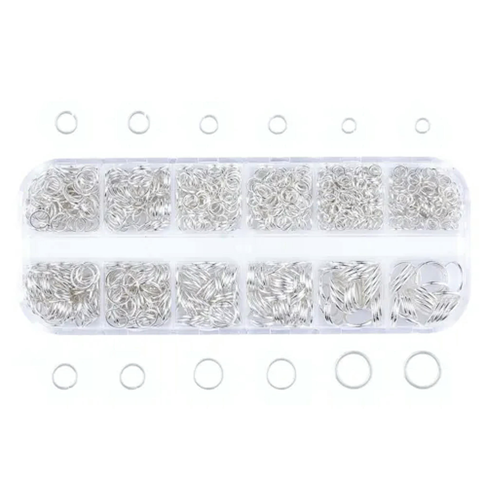 U8MO 1 Box Iron Close Unsoldered Jump Rings 4~10mm Loops Findings Box ...