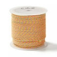 thumbnail image 1 of U8MO 1 Roll Handmade 4-Ply Polycotton Cord Macrame Cotton Rope with Gold Wire 1.5mm-Orange 02, 1 of 3