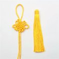 thumbnail image 1 of U8MO 1 Set Handwork Chinese Knot Tassel Craft Jewelry Making DIY Pendant Accessory-golden yellow, 1 of 3