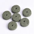 thumbnail image 1 of U8MO 1 Strand Natural Volcano Lava Stone 3x6mm 4x9mm Coin Rondelle Shape Crafts Beads-4x9mm 47pcs-Dark Green, 1 of 4
