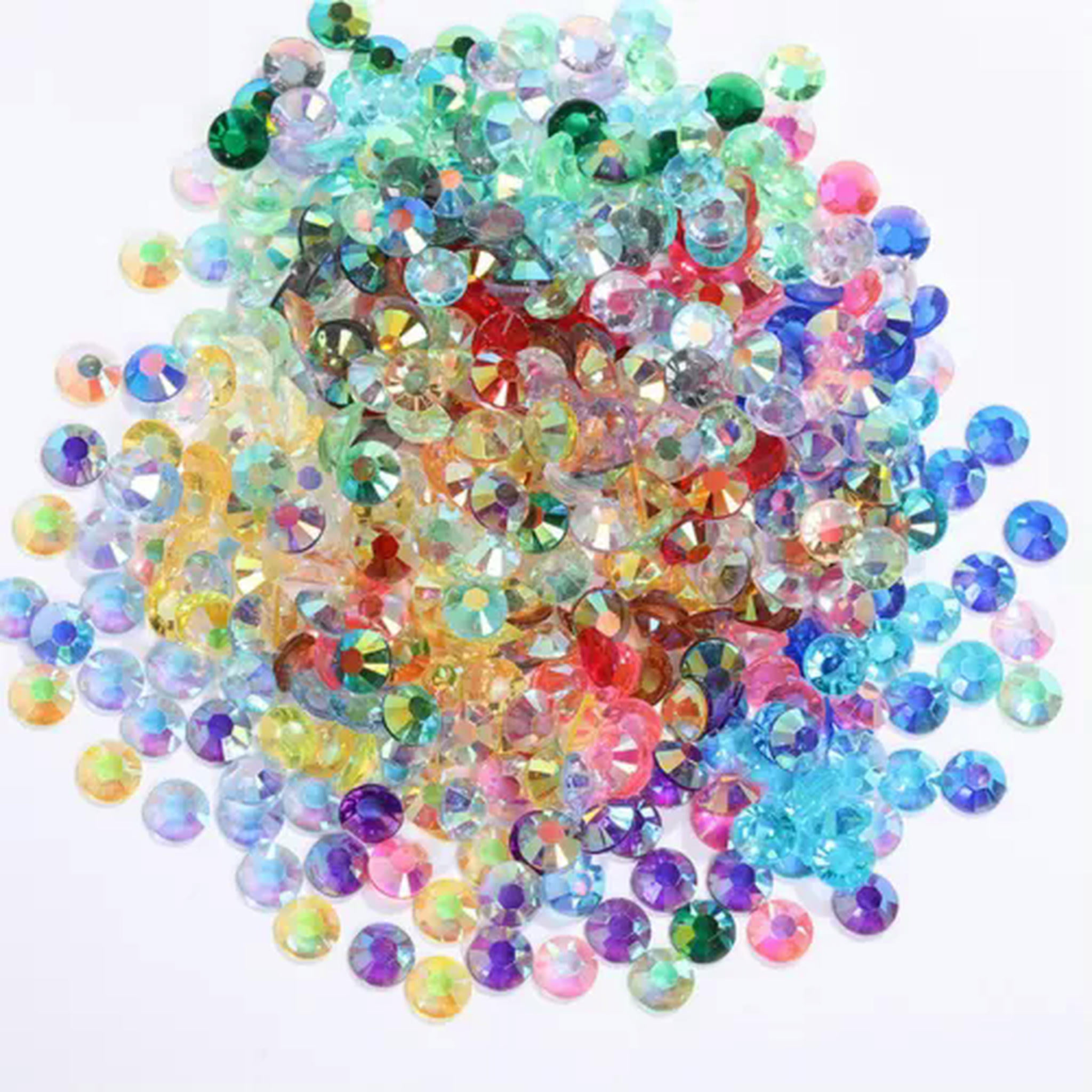 U8MO 10,000 Transparent AB Acrylic Round Flatback Rhinestone