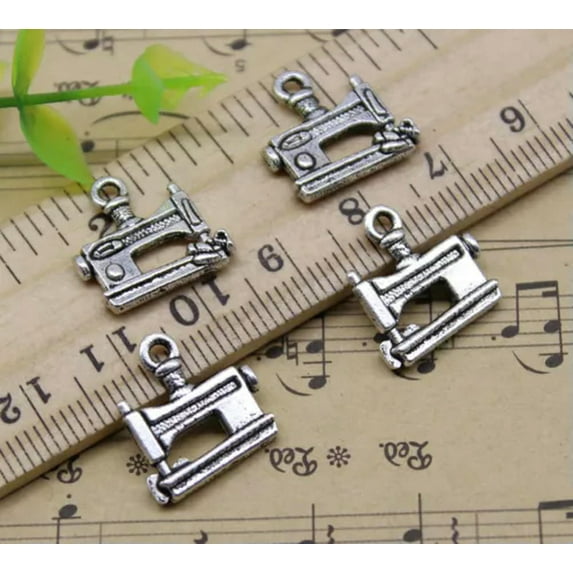 U8MO 10/20/60pc Jewelry Making DIY Sewing Machine Alloy Charm Pendant 15x15mm-20pcs