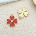 thumbnail image 1 of U8MO 10/20pcs Shell Balloon Fish Alloy Enamel Charms Pendants for Jewelry Making-10pcs clover 13x15.5mm, 1 of 9