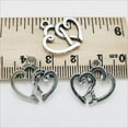 thumbnail image 1 of U8MO 10/30/50X Double Heart Antique Silver Charms Pendants For jewelry making 19*19mm-10pcs, 1 of 5