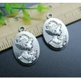 thumbnail image 1 of U8MO 10~30pc Retro Beautiful Women Alloy Charms Pendant Jewelry Making DIY 31*20mm-10pcs, 1 of 8
