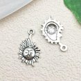 thumbnail image 1 of U8MO 10/30pcs Leaf Flower Antique Silver Charms Pendants for Jewelry Making DIY-26# 10pcs sun 14x24mm, 1 of 9