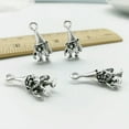 thumbnail image 1 of U8MO 10/30pcs old man antique silver charms pendants jewelry DIY finding 23*10mm-30pcs, 1 of 9