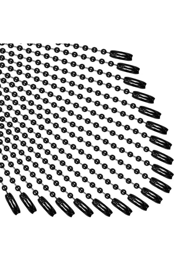 10 Ball Key Chains Black Keychain Making DIY 2.4mm 4.72" Bead Chains Lot