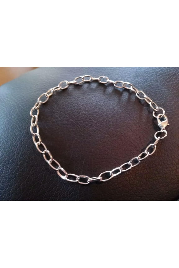 10 Charm Bracelets Antiqued Silver Link Bracelets Wholesale Bracelet Blanks