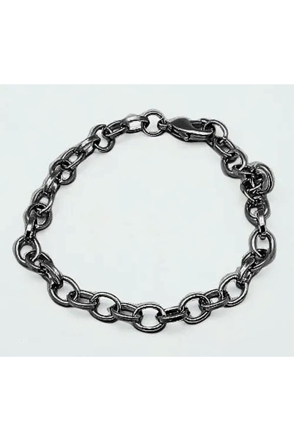 10 Charm Bracelets Black Gunmetal Link Bracelets Wholesale Bracelet Blanks
