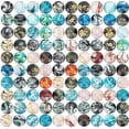 thumbnail image 1 of U8MO 10 Glass Cabochons Marble Design 12mm Flatbacks Mixed Set Flat Back Round, 1 of 1