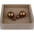 thumbnail image 1 of U8MO 10 Pairs Metallic Color Acrylic Double Side Front and Back Post Ear Stud Earring-Metallic Coffee, 1 of 8
